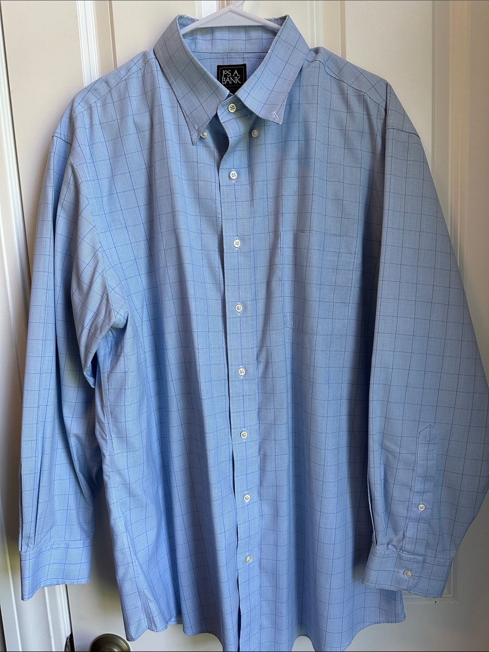 Jos. A. Bank Blue Windowpane Dress Shirt